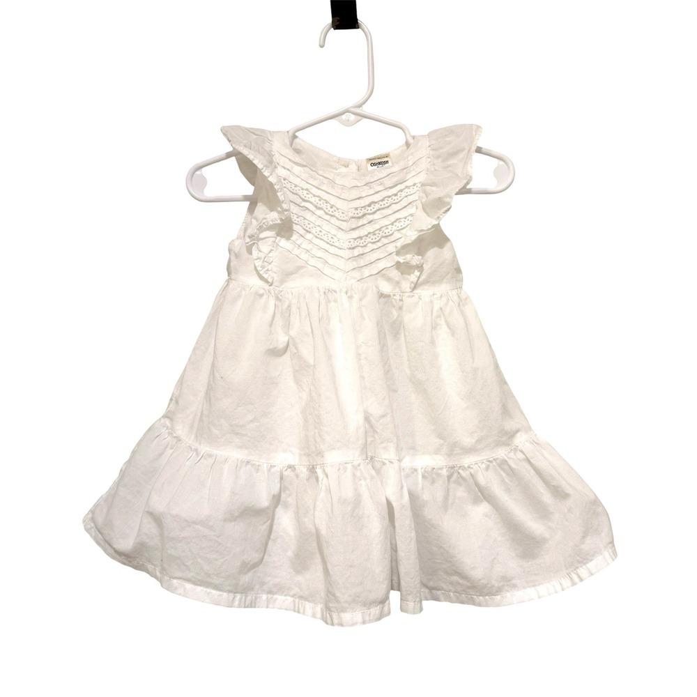 Snowy‎ Cotton Ruffle Dress 12M Christening Princess Birthday